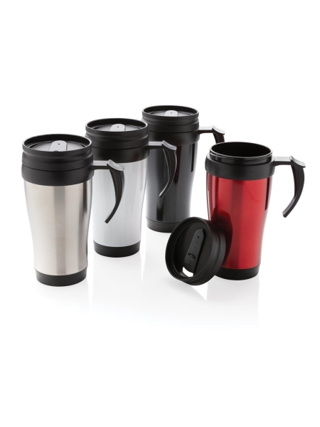 Tazza in acciaio con coperchio personalizzata Amabel 350 ml