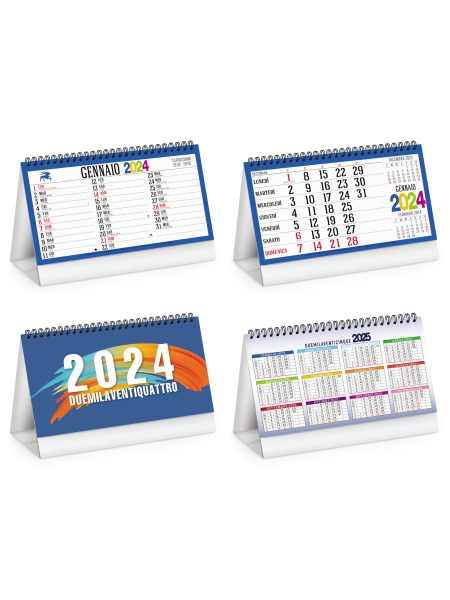 Calendari da tavolo 1 colore per ogni mese cm.19x14,5