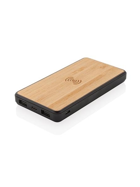 Power bank wireless in plastica riciclata personalizzato Bryant 8000 mAh