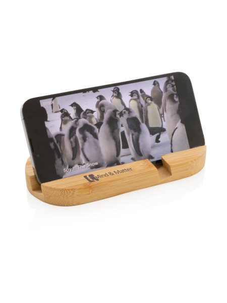 Supporto cellulare e tablet in bamboo personalizzato Arden