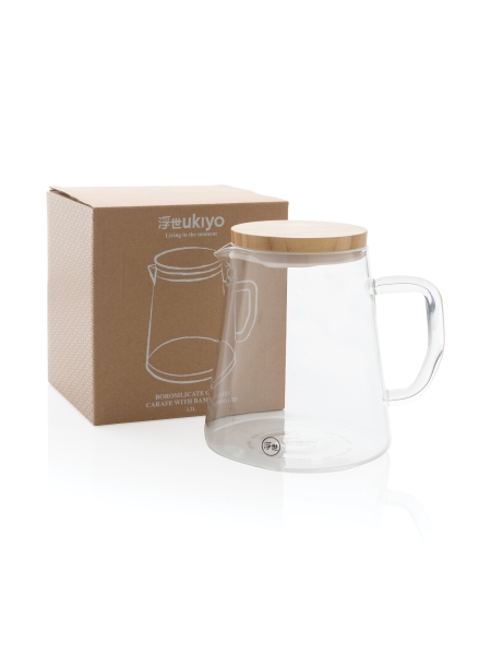 IBILI Caraffa In Vetro Borosilicato Da 1,2 Litri - Resistente Al Calore Fino A 400°C - Adatta A Microonde, Gas E Piano Elettrico - Senza BPA