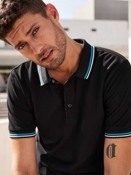 Polo uomo classiche personalizzate James & Nicholson Tricolor