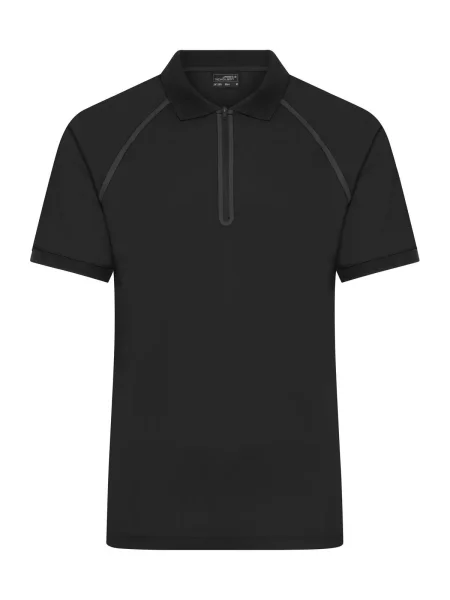 polo-da-uomo-james-nicholson-mens-zip-polo-black-black-5.webp