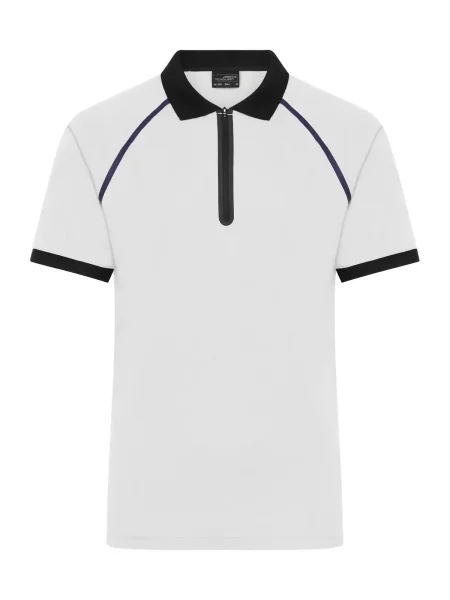 polo-da-uomo-james-nicholson-mens-zip-polo-white-black-9.webp