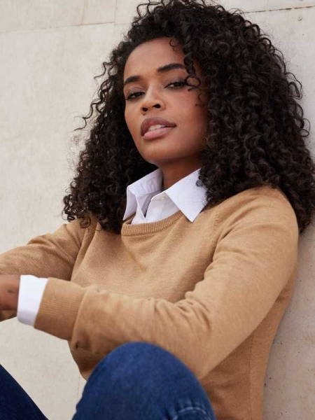 Pullover donna cotone girocollo personalizzato James & Nicholson