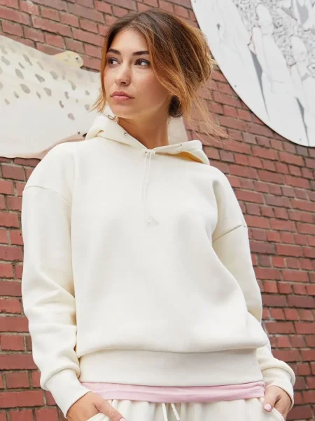 Felpa personalizzata Ladies Lounge Hoody in tessuto misto