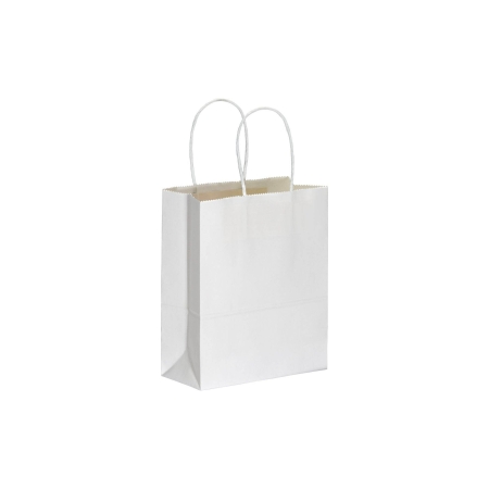Shopper in carta bianca personalizzabile Lucca XS