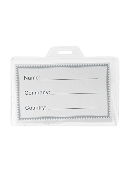 Porta badge in PVC trasparente - 10x7,2 cm