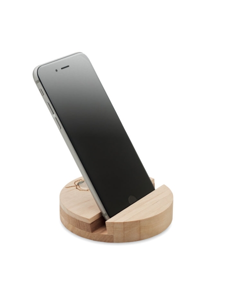 Supporto telefono legno betulla personalizzato con semi da piantare