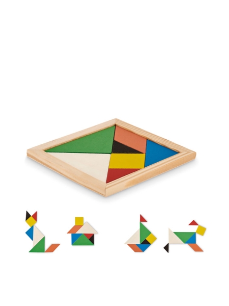 Puzzle Tangram in legno