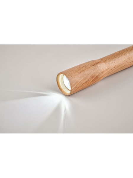 Torcia in legno personalizzata con luce LED COB
