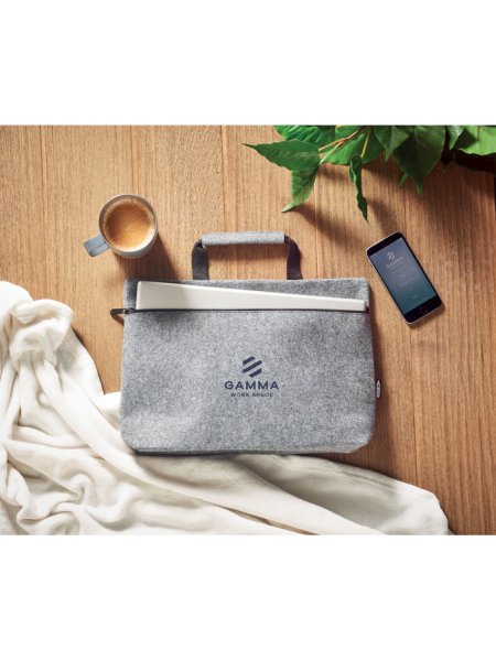 Borsa laptop in feltro RPET