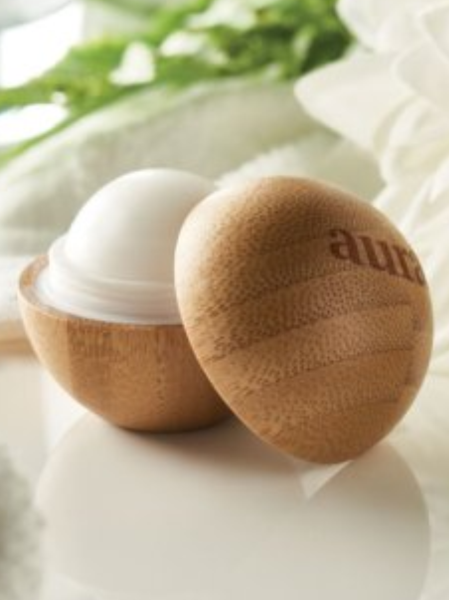 Balsamo labbra personalizzato in vaso di bamboo