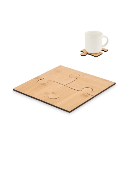 Set sottobicchieri da 4 pezzi a forma di puzzle