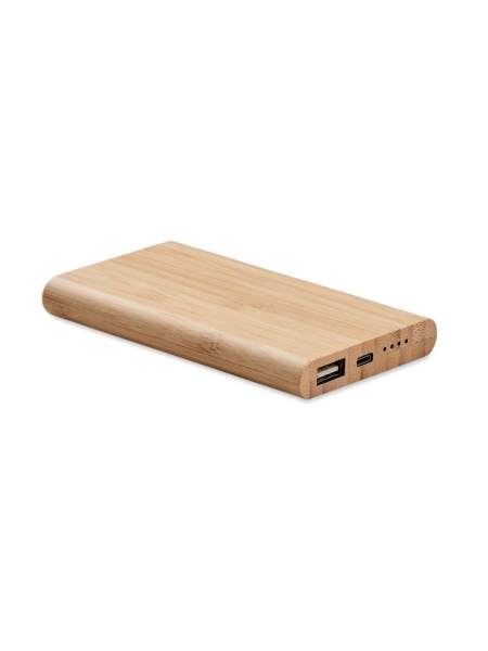 Power bank in bamboo personalizzato Arenapower C 4000 mAh