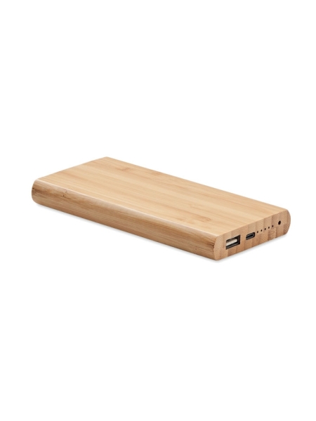 Power bank personalizzabile in bamboo da 6000mAh Arena C