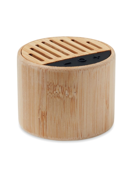 Speaker wireless tondo in bambù