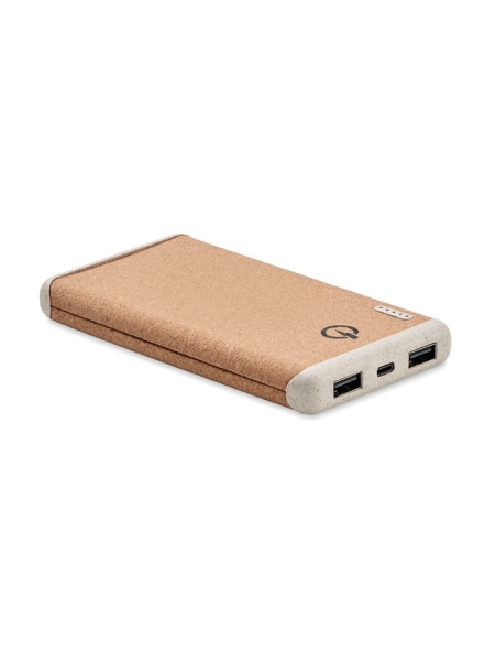 Power bank wireless in sughero personalizzato Ralia 10000 mAh