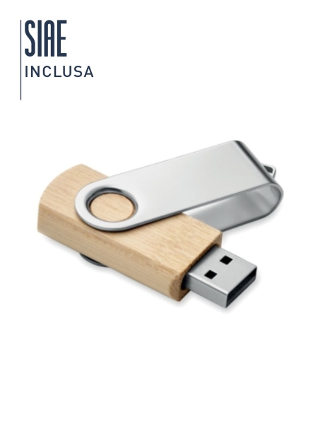 Chiavetta usb 16gb in bamboo personalizzabile