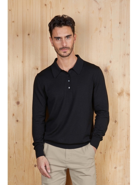 Maglione da uomo modello polo personalizzato Neoblu Stefan