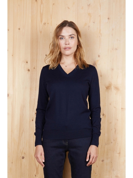 Pullover scollo a v donna personalizzato Neoblu