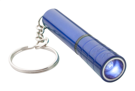 Mini torcia portachiavi in plastica con luce LED bianca