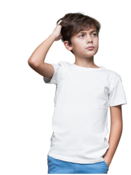 Maglietta da bambino White Junior Zero in cotone
