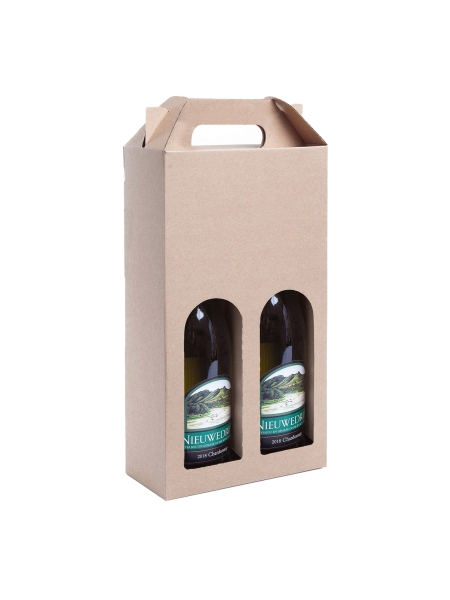 Scatola portabottiglie personalizzabile Wine Box Avana