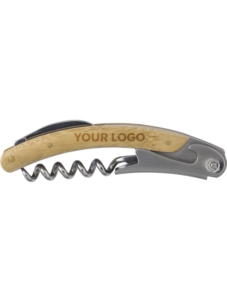 Coltello da cameriere, in bamboo e acciaio inox Lenny