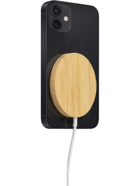 Caricabatterie wireless in bamboo e TPE Riaz