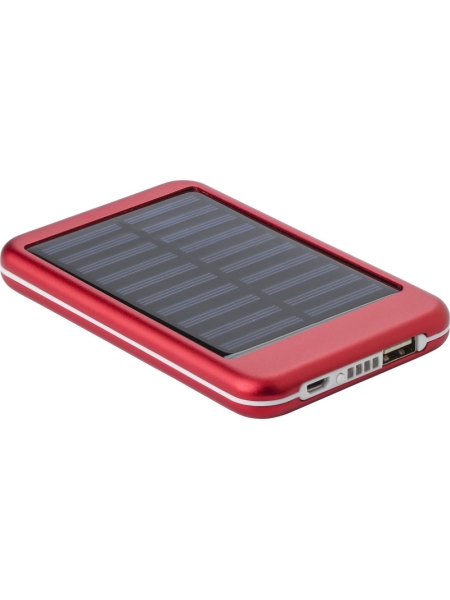 Power bank solare in alluminio personalizzato Drew 4.000 mAh