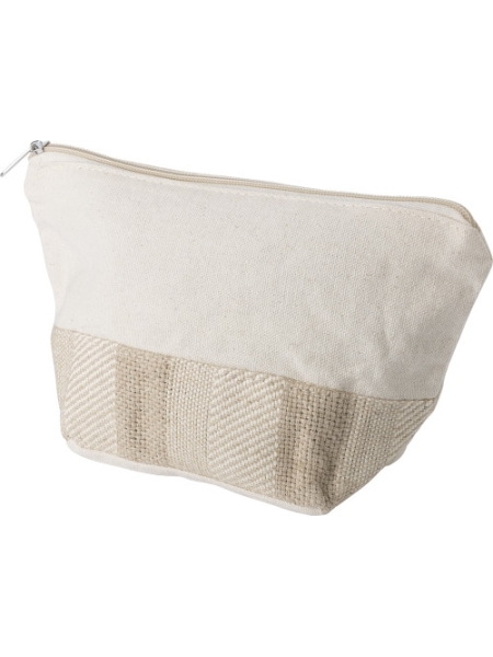Beauty case cotone con base in juta Miguel