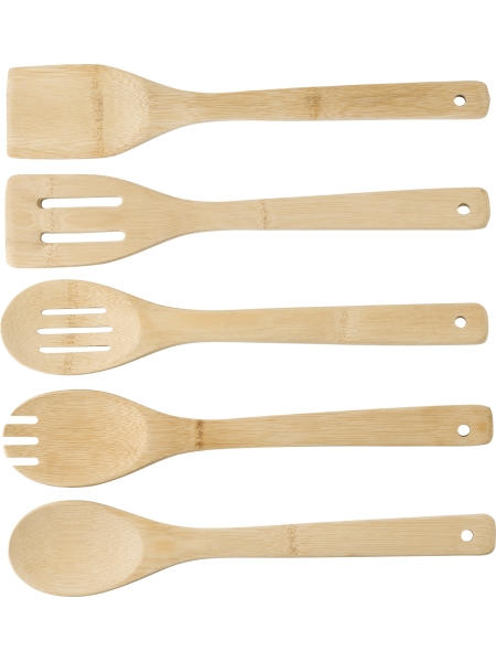 Cucchiai in legno di bamboo da cucina in set da 5 pezzi Benny