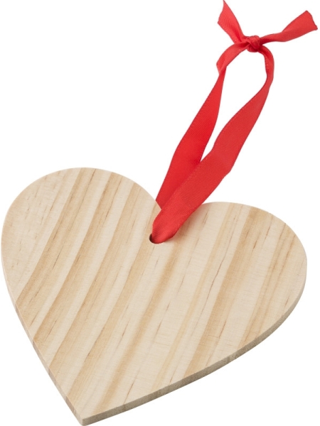 Decorazioni natalizie in legno a forma di cuore Einar