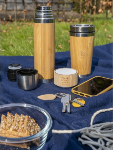 Tazza termica in bamboo a doppia parete, capacità 400 ml Sabine