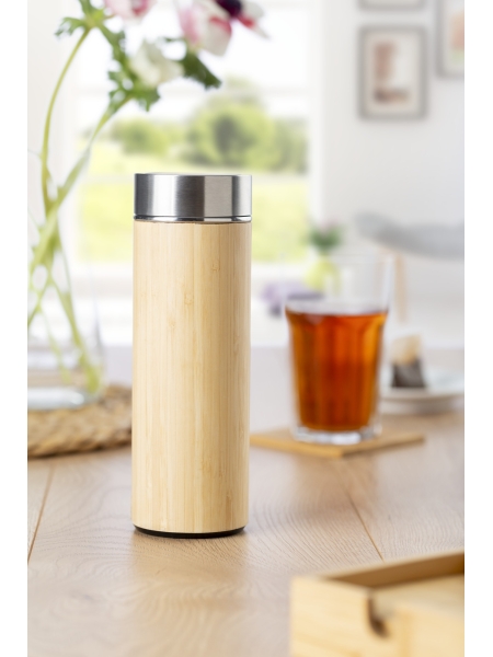 Thermos in e bamboo a doppia parete, capacità 420 ml Yara