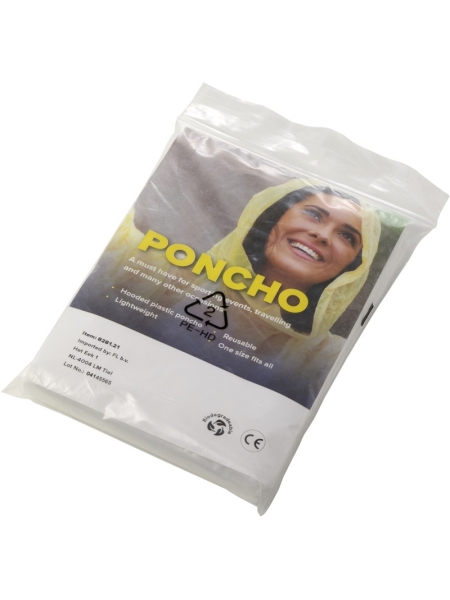 Poncho d'emergenza in PE biodegradabile Elisha