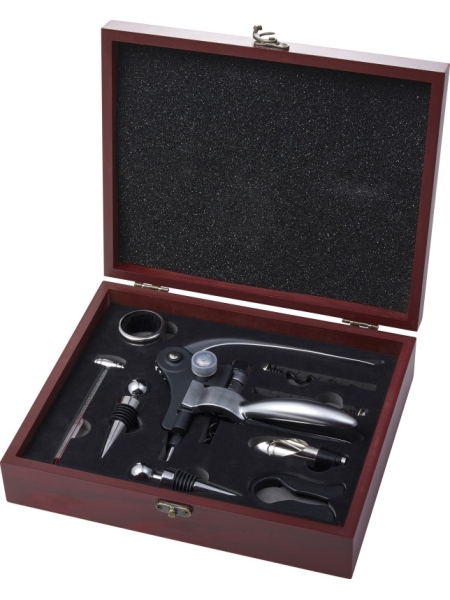 Set da vino, 9 accessori in acciaio inox Emil