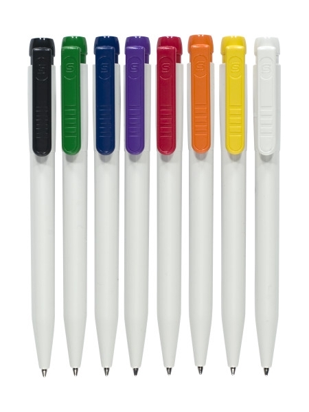 Penna a sfera economica in plastica personalizzata Stilolinea Clip Color
