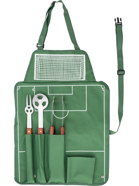 Set da barbecue calcio in nylon 600 D Christina