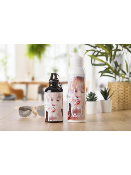Borraccia in alluminio, capacità 400 ml Santiago