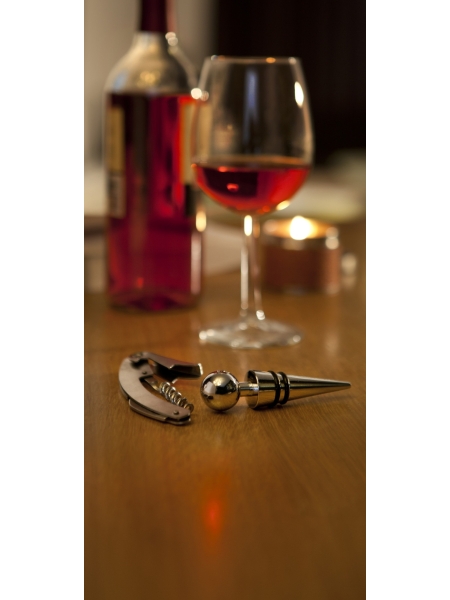 Set vino 2 accessori, in acciaio inox Eve