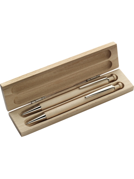 Set penne regalo con elegante astuccio in legno Morris