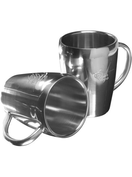 Tazze in acciaio inox in set da 2 personalizzate Naya 200 ml