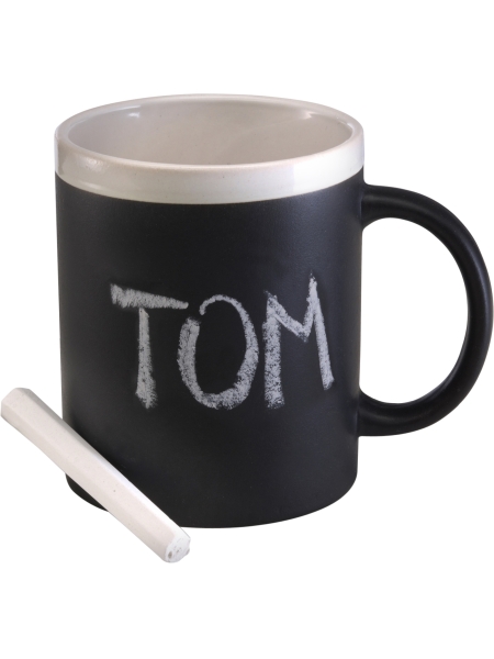 Tazza con lavagna in ceramica personalizzata Claude 300 ml