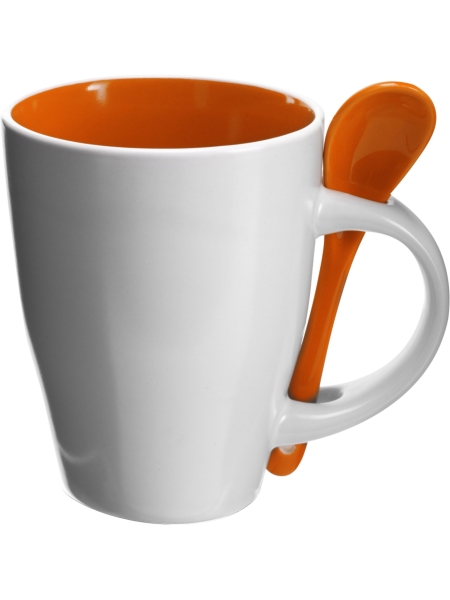 Tazza con cucchiaino colorata Eduardo 300 ml