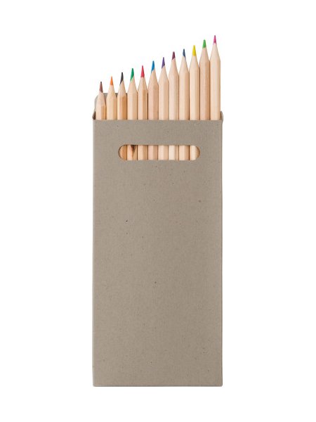 Set di matite colorate in legno personalizzate 12 pezzi Nina