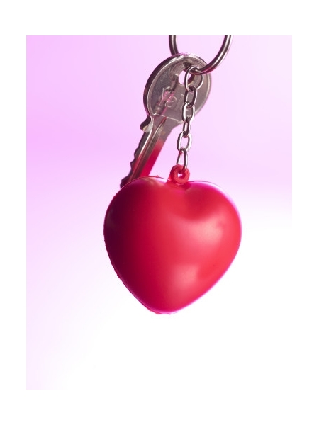Antistress a forma di cuore con portachiavi Lilou