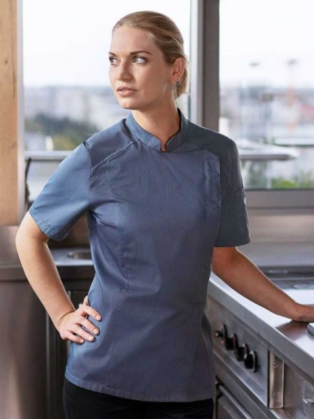 Giacca da chef da donna personalizzata Karlowsky Short-Sleeve Ladies’ Chef Jacket Modern-Look