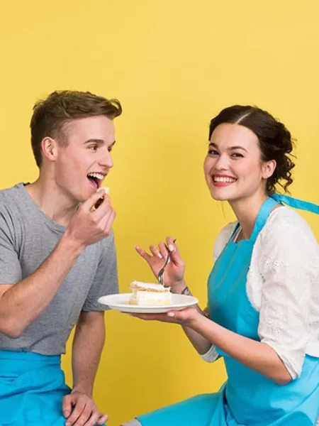 Grembiule corto donna personalizzato Bear Dream in canvas